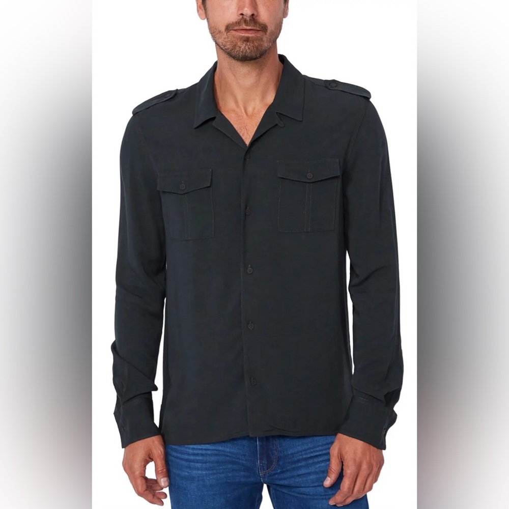 Paige Patrick Button-Up Shirt Navy